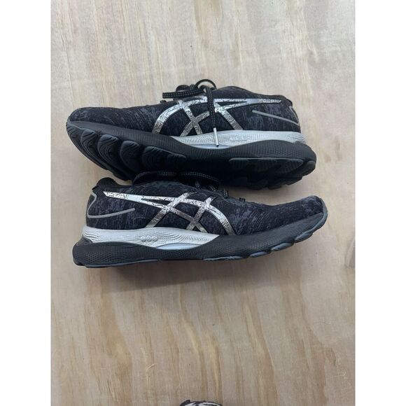 ASICS Women’s 10.5m Gel-nimbus 24 FF Blast Silver Black Sneaker - Picture 1 of 5